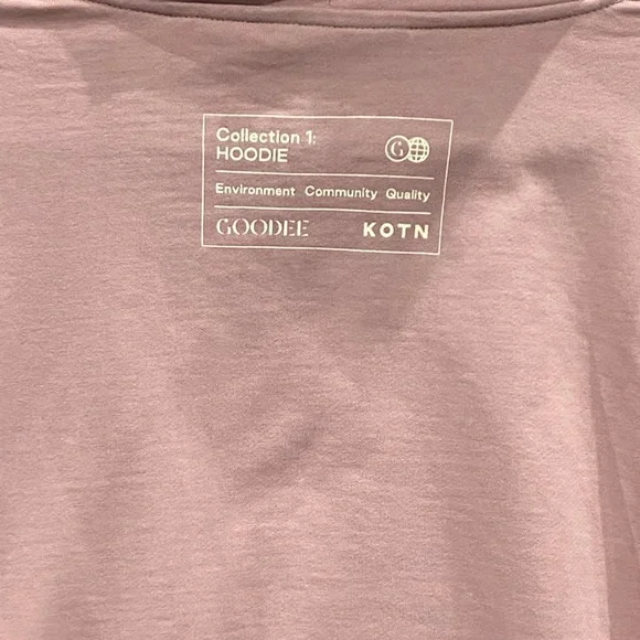 Goodee x Kotn The Goodee Hoodie Sweatshirt Pullover Dusty Rose Mens Size M NWT - Picture 8 of 11